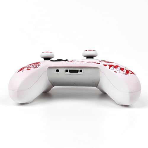 Lion Skin Compatible with Xbox Series X Wireless Controller, RALAN Protector Case， Customised Thumb Grips Cap - color: Lion White Red