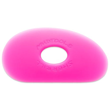 Mudtools Shape 0 Polymer Rib, Pink Ultra Soft - Small Kidney Pottery Tool - color: Pink - Ultra Soft (P0)