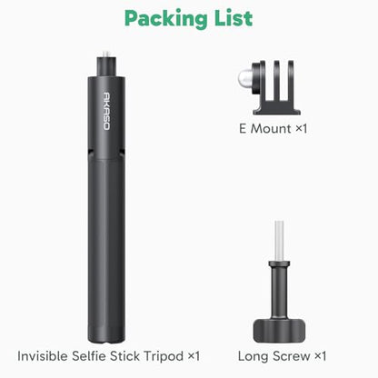AKASO 47.2"/120cm Invisible Selfie Stick Tripod for 360 Action Camera