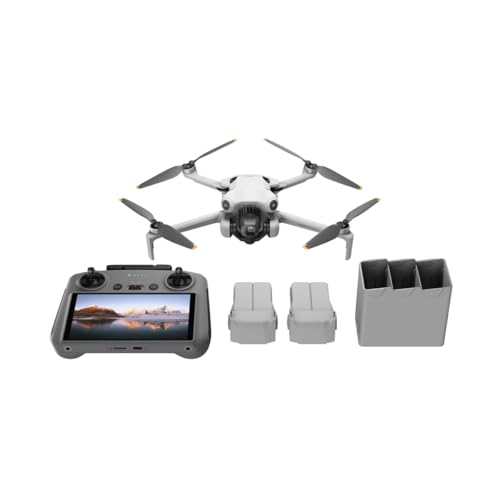DJI Mini 4 Pro Drone Fly More Combo Plus with High Capacity Batteries, Bundle with 128GB Memory Card, LED Light, 20" Landing Pad Pro