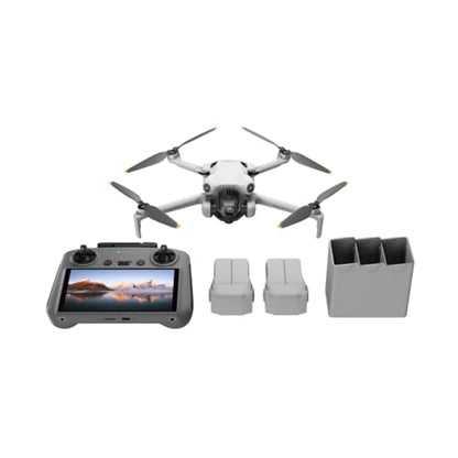 DJI Mini 4 Pro Drone Fly More Combo Plus with High Capacity Batteries, Bundle with 128GB Memory Card, LED Light, 20" Landing Pad Pro