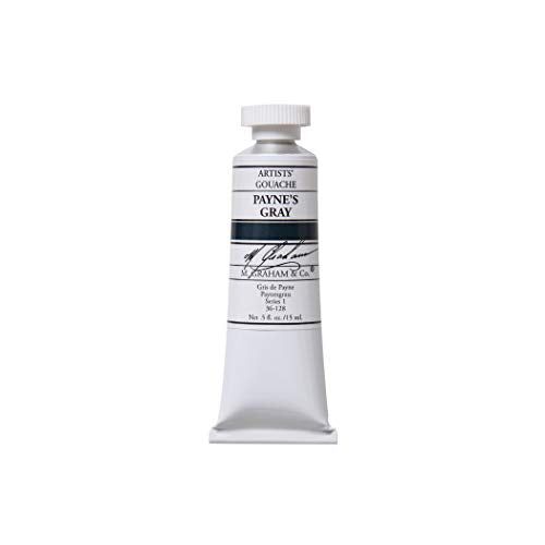 M. Graham 1/2-Ounce Tube Gouache Paint, Payne's Gray - color: Payne's Gray, size: 0.5 Fl Oz (Pack of 1)