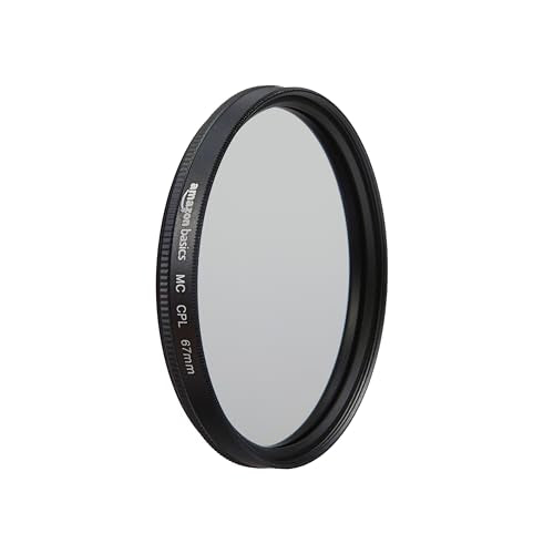 Amazon Basics Circular Polarizer Camera Lens Filter, 67mm, 16 Multi-Layer Coatings, 360° Rotatable Frame, Glare Reduction, Photography - size: 67 mm