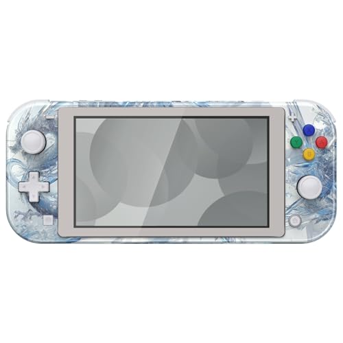 eXtremeRate DIY Replacement Shell for Nintendo Switch Lite, Crystal Dragon NSL Handheld Controller Housing w/Screen Protector, Custom Case Cover for Nintendo Switch Lite - Without Console - color: Crystal Dragon