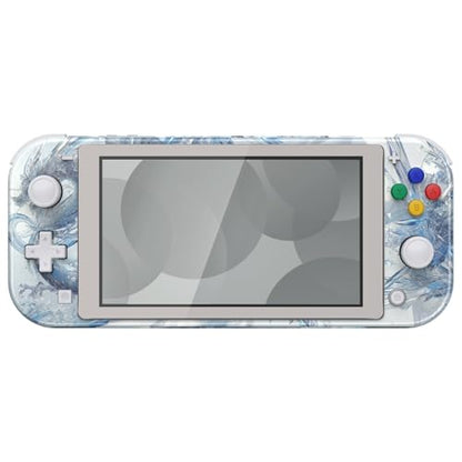 eXtremeRate DIY Replacement Shell for Nintendo Switch Lite, Crystal Dragon NSL Handheld Controller Housing w/Screen Protector, Custom Case Cover for Nintendo Switch Lite - Without Console - color: Crystal Dragon