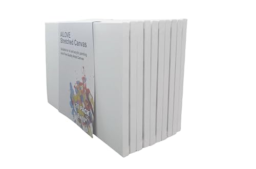 AILOVE Canvas Panels for Oil Painting, 20-Pack, 8 x 10 inches (White)