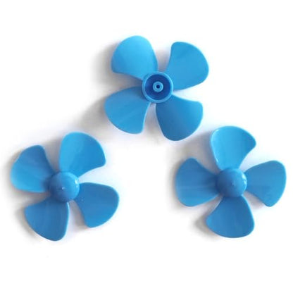 30 Pc Propeller Props, Small Four-Blade Propeller Blade Science and Technology Creative Production Process Material for 130 Motor Rotating Blade 2mm/0.08 inshaft Propeller (3 Colors Mixed) skrnrhrery