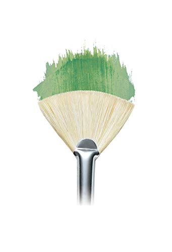 Winsor & Newton Winton Hog Bristle Brush-Fan #3, 3, Green - size: #3, style: Fan