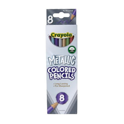 Crayola 68-3708 Metallic Colored Pencils 8 Pack