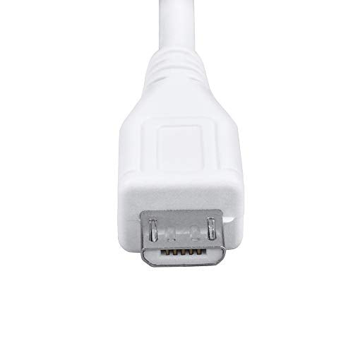 5ft White Micro USB Data/Charging Cable Charger Cord Lead for Flysky FS-IT4 FS-iT4S FSIT4 FSiT4S 4ch 2.4G RC Car Boat Radio System Transmitter Receiver