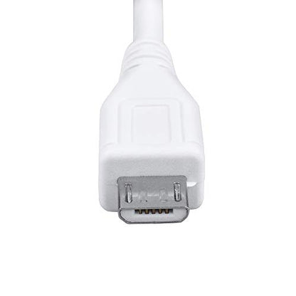 5ft White Micro USB Data/Charging Cable Charger Cord Lead for Flysky FS-IT4 FS-iT4S FSIT4 FSiT4S 4ch 2.4G RC Car Boat Radio System Transmitter Receiver
