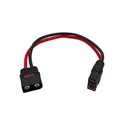 QS8-S Male to QS8-S Anti-Spark Female Extension Cable Silicone for RC Drone Lipo Battery Electric Motorcycle E-Bike Output Cable Anti-Spark Male to Female, 10AWG Silicone, 11.8 inch
