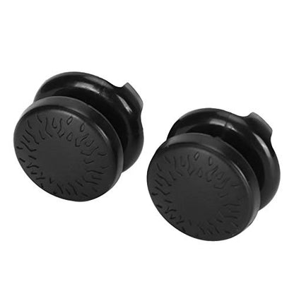 ASHATA 2Pcs Thumbstick Extender for Game Consoles, 3D Texture Thumb Grip Stick Joystick Thumbstick for 5 Controller (Black) - color: black