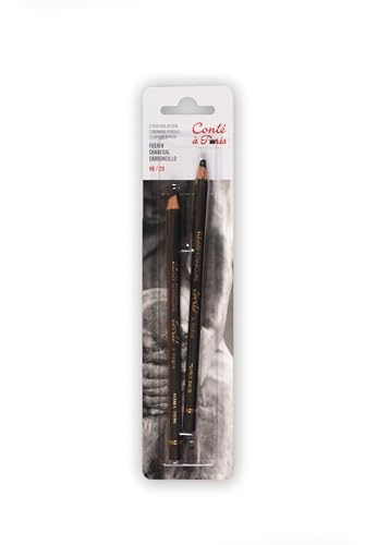 Conté à Paris Sketching & Drawing Charcoal Pencils, Set of 2, HB and 2B
