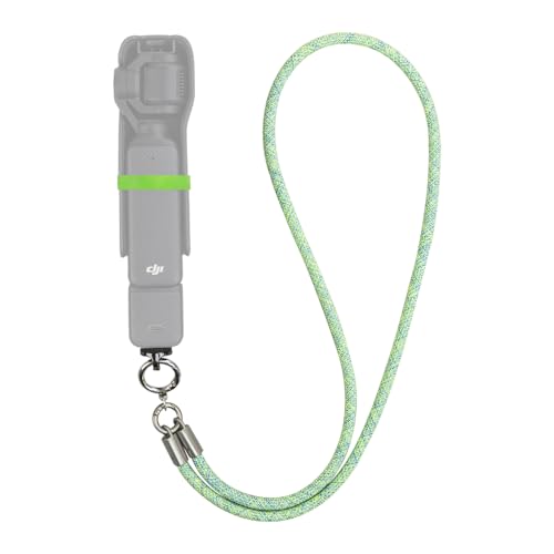 SOH Neck Lanyard Shoulder Strap with a 1/4" Screw for DJI Osmo Pocket 4/3 Camera Mount Accessories Compatible with Gopro 13/12/11/10/9, DJI Action 5 Pro/4/3, Insta360 X5/X4 and Most Action Cameras - color: Green