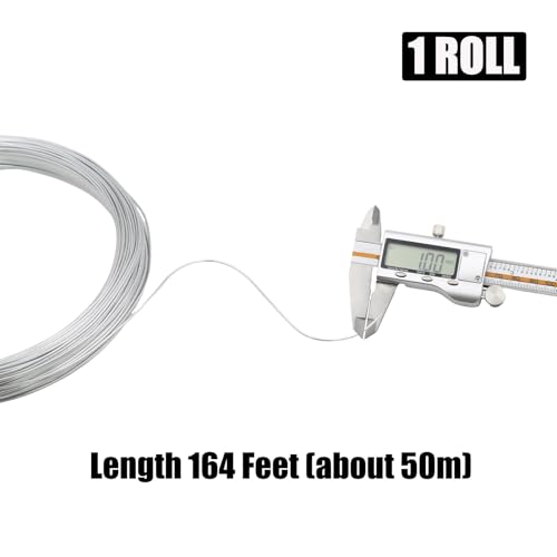 18 Gauge Aluminum Craft Wire 164FT 1mm Silver Bendable Metal Wire - size: 18, style: Silver