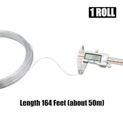18 Gauge Aluminum Craft Wire 164FT 1mm Silver Bendable Metal Wire - size: 18, style: Silver