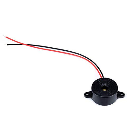 6 Pcs DC 3-24V 85dB Sound Electronic Buzzer Alarm Black 23 x 12mm