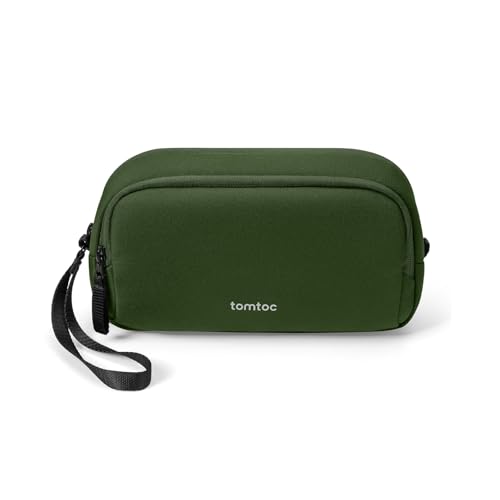 tomtoc Electronic Organizer Travel Case, Dual Compartment Tech Organization - color: Green, size: Medium