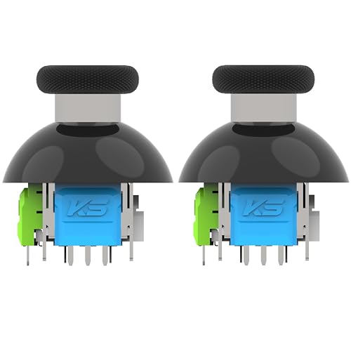 VTLLN 320° Tension Adjustable TMR Magnetic Joystick Replacement, 30-80gf Force, Anti-drift Stick Repair Rotation Thumbstick Cap set for PS4 DualShock Controller - color: For PS4 DualShock