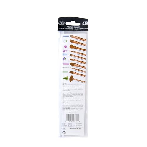 Royal & Langnickel Crafter's Choice Pro Synthetic Sable Round Craft Brush Set, 4pc - style: Round