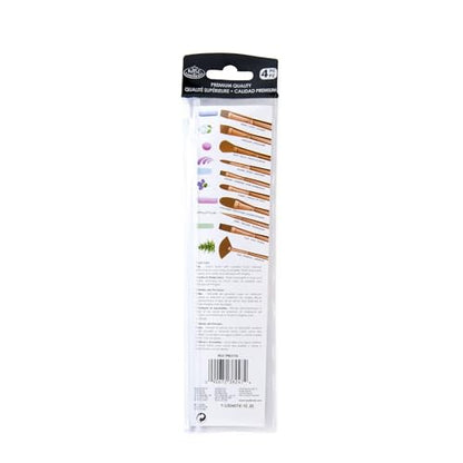 Royal & Langnickel Crafter's Choice Pro Synthetic Sable Round Craft Brush Set, 4pc - style: Round
