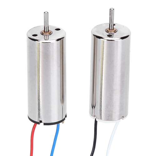 8520 Coreless Drone Motor, Lightweight High Speed Replacement Power Drive for RC Quadcopter DIY Build Black White Red Blue 8.5x20mm 3 to 5V 2 Pack