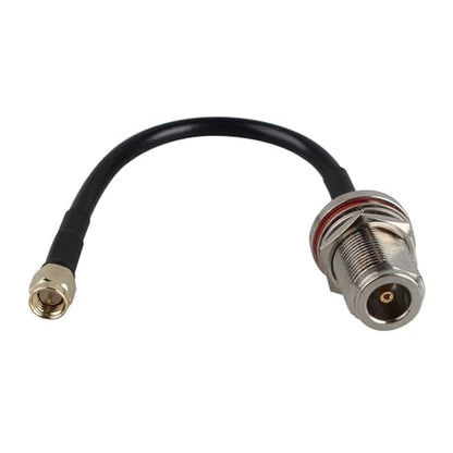 SMA Male to N Female Adapter Cable Bulkhead Mount RG58 Coaxial Cable 15cm/6 inch Compatible with 4G LTE Wireless Router Cellular Gateway ADS-B Receiver RTL-SDR USB Dongle IP Security Camera - size: 15cm