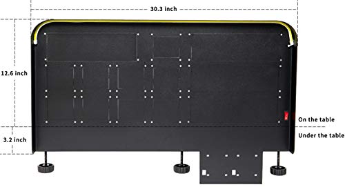 Meza - Cockpit Simulator Panel Kit, Pre-Cut Flight Sim Mounting Set Compatible with Logitech Yoke, Throttle Quadrants, Honeycomb Yoke and Logitech Flight Panels, LED Light Bar, 30 x 20 x 4 Inch