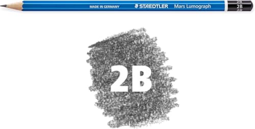 STAEDTLER Mars Lumograph 2B Graphite Art Drawing Pencil, 6 Pencils - size: 6 Count (Pack of 2)