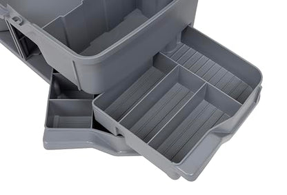 Flambeau Outdoors NextGen 4/0 Tackle Box, 4 Pivot Trays, 25-Piece Kit, Gray - size: Medium - With Tackle Kit - Light Gray