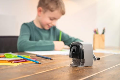 Dahle 133 Pencil Sharpener with Automatic Cutting System, Adjustable Point, Accepts Standard Graphite or Oversized Artist Pencils