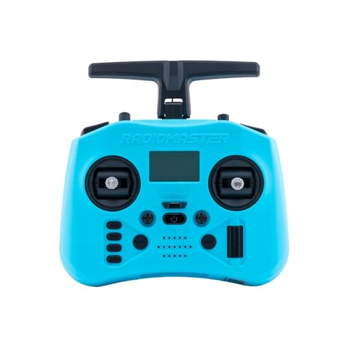 RadioMaster Pocket Crush ELRS Portable Remote Controller Hall Gimbal EdgeTX Built in LED Light Mode 2 (Blue) - color: Blue