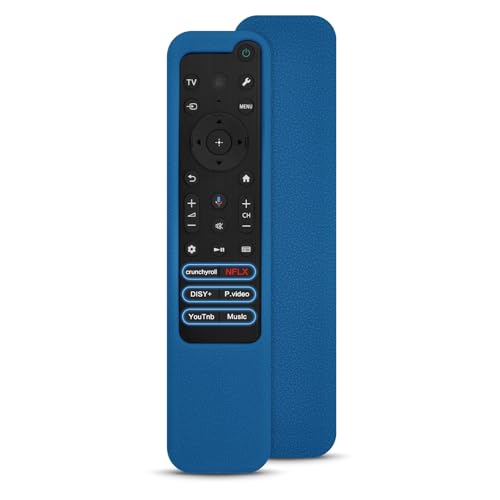 Silicone Cover for Sony RMF-TX811U/TX820U Remote with Lanyard, Blue - color: Non Glow Blue