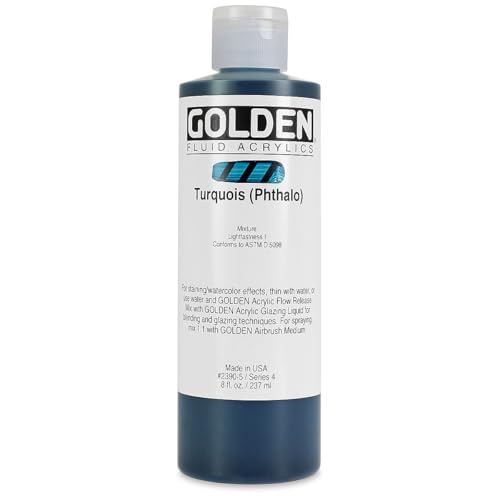 Golden Fluid Acrylics - Turquois (Phthalo) - 8 oz Bottle