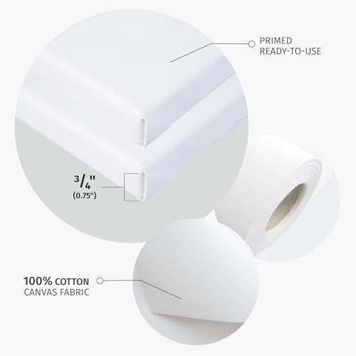 PIXY CANVAS Value Pack of 1 Stretched Canvas 6x18 inch, 3/4 (0.75) inch deep for Your Paintings/Artwork/Wall Art/Wall Decor (Pack of 1 Canvas, 6 x 18 inch, Portrait) - size: 6 x 18 inch, style: Pack of 1