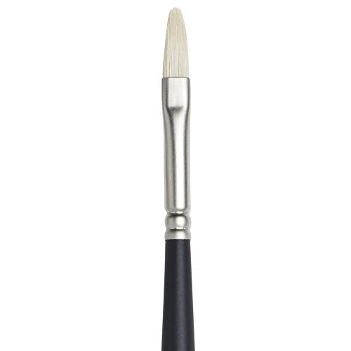 Winsor & Newton Artists' Oil Hog Paint Brush, Long Handle Size 2, Filbert - size: #2, style: Filbert