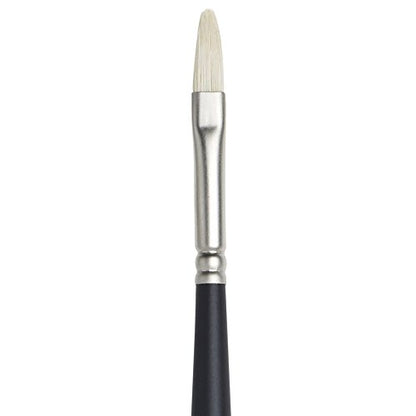 Winsor & Newton Artists' Oil Hog Paint Brush, Long Handle Size 2, Filbert - size: #2, style: Filbert