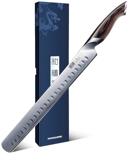 HOSHANHO Carving Knife 12 Inch, Razor Sharp Japanese Brisket Slicing Knife