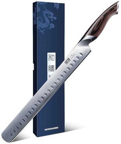 HOSHANHO Carving Knife 12 Inch, Razor Sharp Japanese Brisket Slicing Knife