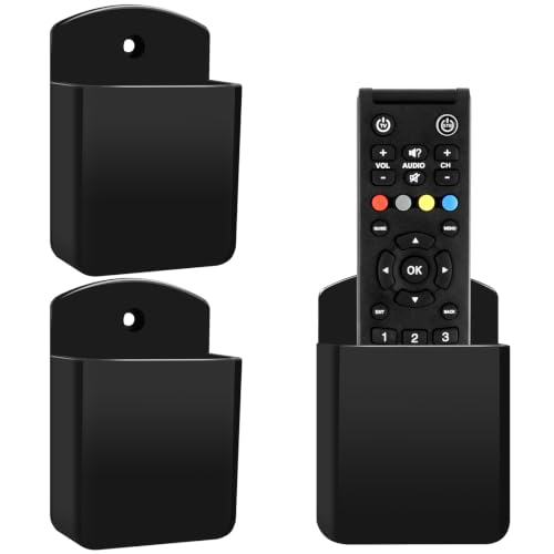 2 Pcs Remote Control Holder Wall Mount,TV Remote Holder for Home(Black)