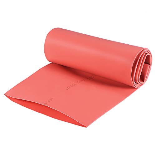 uxcell Heat Shrink Tubing, 90mm Dia 147mm Flat Width 2:1 Rate Shrinkable Tube Cable Sleeve 1m - Red - color: Red, size: 90mm