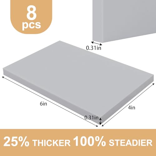 SGHUO 8pcs 4"x6" Gray Rubber Linoleum Blocks for Printmaking - color: Gray