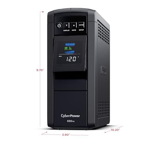 CyberPower CP850PFCLCD PFC Sinewave UPS Battery Backup and Surge Protector - size: 850VA, style: Mini-Tower