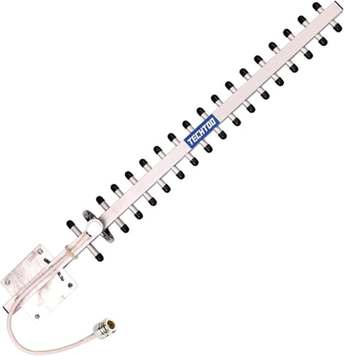 TECHTOO WiFi Antenna 2.4GHz 18dBi High Gain Yagi Directional Antenna Booster with N Female Connector for Network Router/Reapter/USB Adapter/Extension Network PCI Card/Security Camera - size: WiFi Antenna 18dBi 2.4GHz N Female Connector