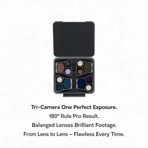 for DJI Mavic 3 Pro ND Filters Set, ND8/ND16/ND32/ND64, Optimized for Triple-Camera System, Balanced Exposure, Smooth 180° Shutter Angle Video