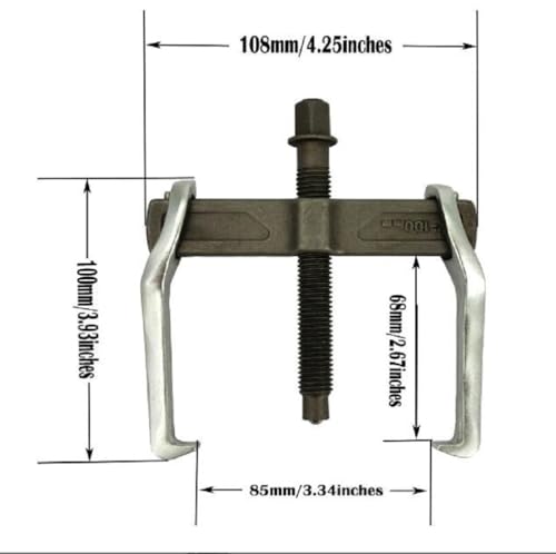 4-Inch 2-Jaw Gear Puller, Small Bearing & Pulley Removal Tool - size: 4inches
