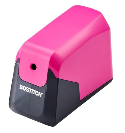 Bostitch Office Battery Pencil Sharpener, 4X Longer Cutter Life, Tip Saver Technology, Pink - color: Pink