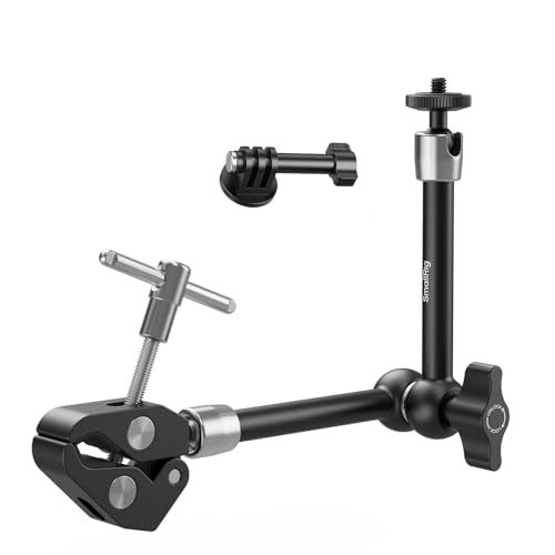 SMALLRIG Magic Arm with Super Clamp for Action Cameras, with 2-Pong Adapter - size: 11''+action camera mount