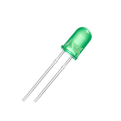 CHANZON 100 pcs 5mm Green Diffused LED Diode Lights(DC 2V 20mA) - color: H) Green-green (100pcs)